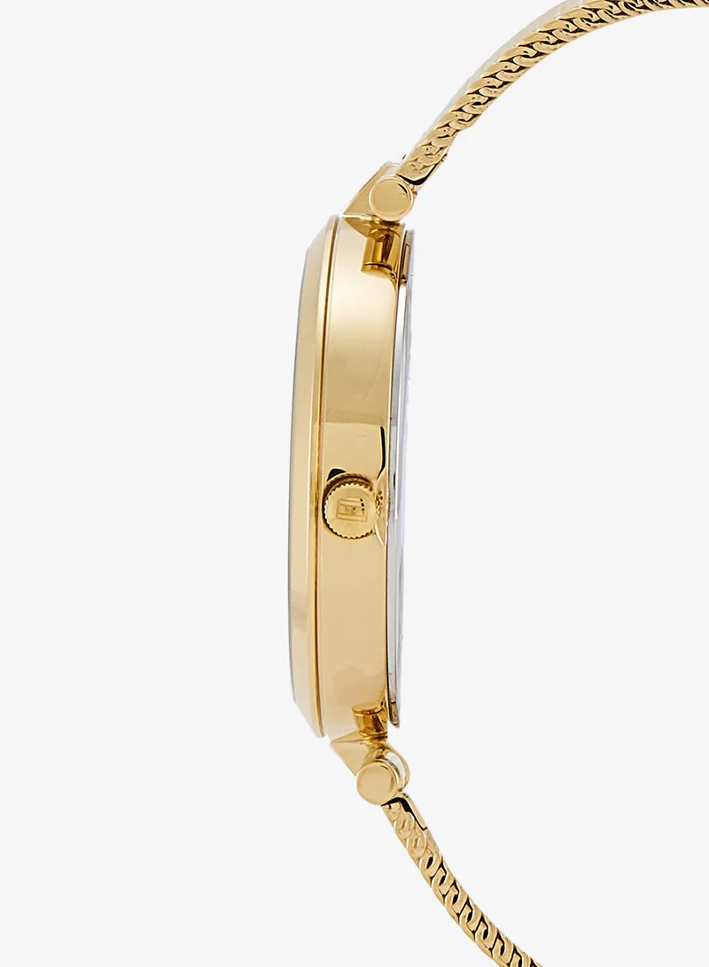Tommy Hilfiger  3-Hand Womens Quartz Movement Watch With Gold-Tone Stainless Steel Mesh Bracelet - 1782711 for Women | Best Price UAE