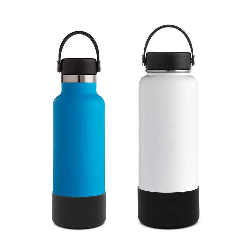 Flaskars Protective Silicone Boot for 12oz - 40 oz Hydroflask Water Bottles Anti-Slip Bottom Stanley Sleeve Cover Bumper (Black, Fits Hydroflask 12-24 OZ/Stanley 20-40 OZ) - Image 2