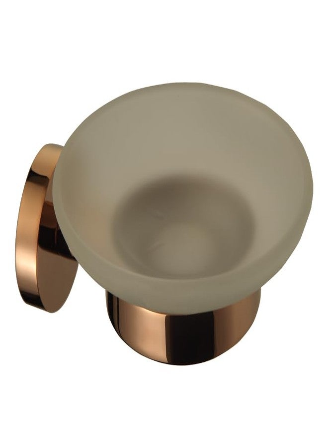 Hindware Italian Collection Soap Holder for Bathroom | PVD coated Soap Case | Brass Soap Stand for Bathroom with Acrylic Dish | Luxury Rose Gold Color Finish | Premium Bathroom Accessories Series
