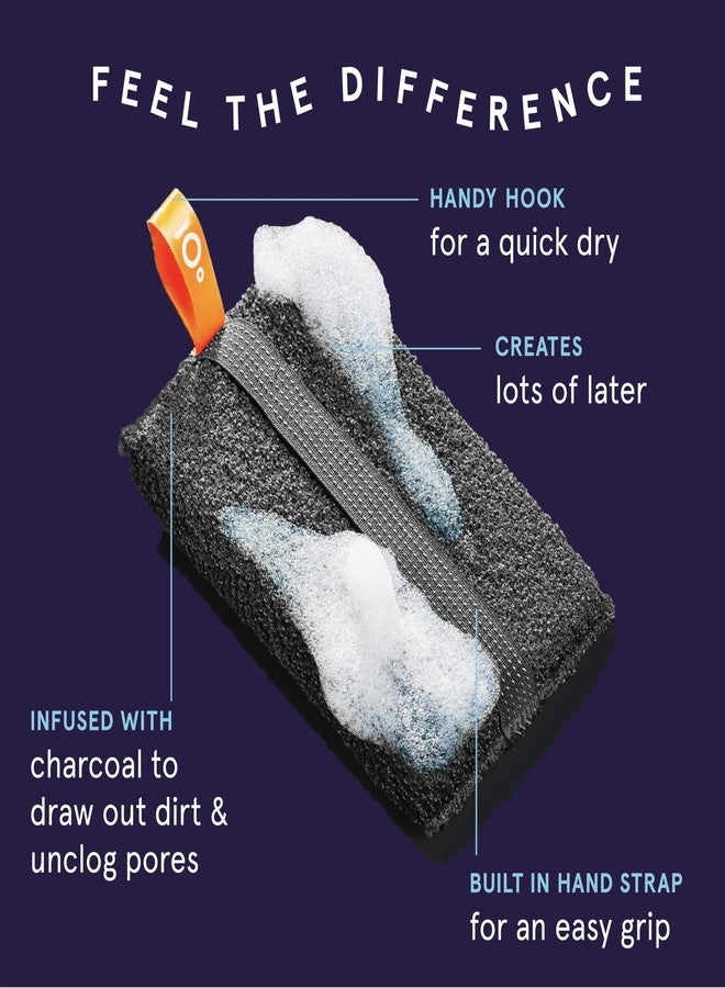 cleanlogic كلين لوجيك ديتوكسيفي منظف الفحم المنقّي مقشر الجسم، أداة تقشير قابلة لإعادة الاستخدام لبشرة ناعمة وأكثر نعومة، روتين العناية بالبشرة اليومي، عبوة قيمة 3 قطع - Image 2