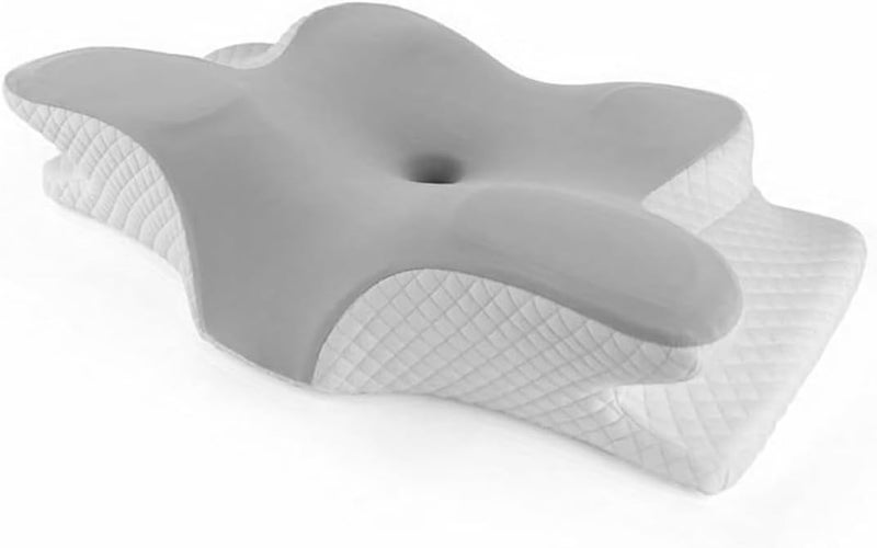 AMINAC Cervical Pillow with Cooling Pillowcase, Butterfly-Shaped Memory Foam Orthopedic Pillow for Neck Pressure Relief, Ideal for Side, Back & Stomach Sleepers - Image 1