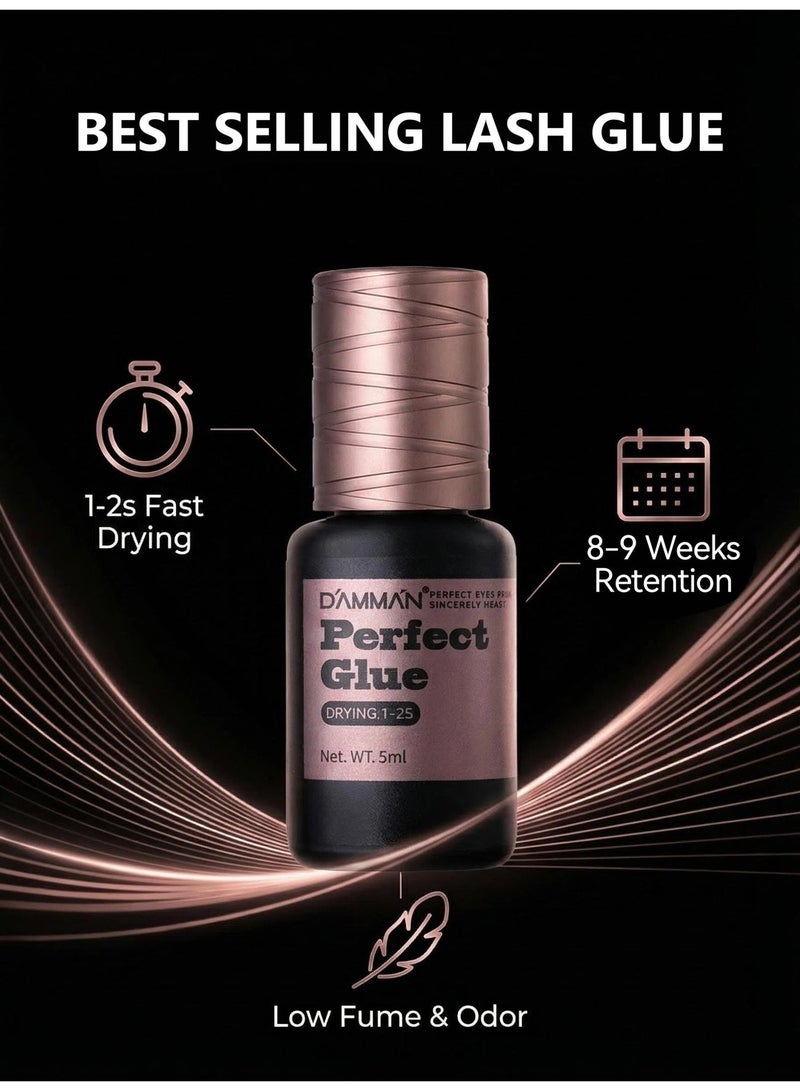 D'AMMA'N DAMMAN Eyelash Extension Glue 5 ml – Fast Drying 1–2 Seconds, Long-Lasting Hold 8–10 Weeks, Professional Use - Image 4