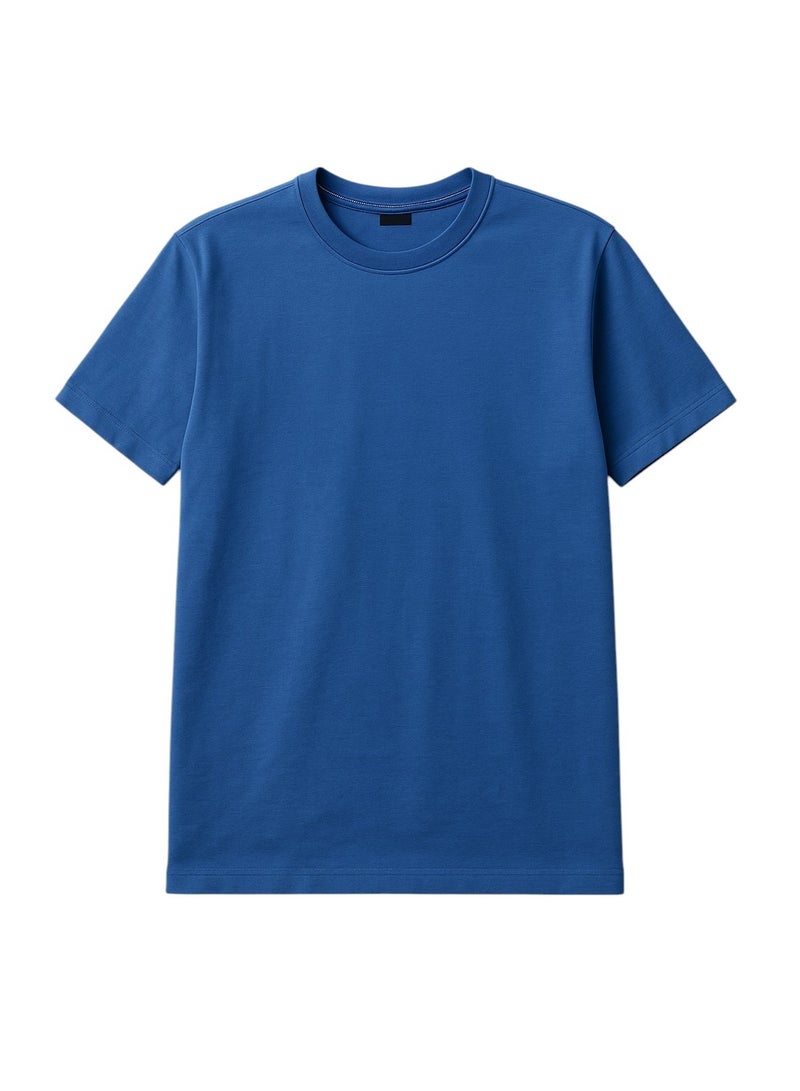 Oversized Fit Crew Neck Cotton Basic T-Shirt-Unisex Basic Oversized T-Shirt-Round Neck CottonT-Shirts-Oversized Plain T-Shirts-Streetwear T-Shirts-Undershirts' Basic-Basic Under Jacket  - Image 1