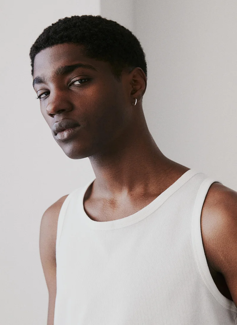 H&M 2-Pack Slim Fit Ribbed Vest Tops