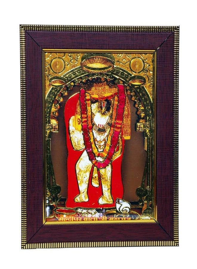 صورة مؤطرة من Subhash Pushtak Mehandipur Balaji للحائط وبوجا | إطار الصورة الهندوسية بهاجوان ديفي ديفتا - Image 1