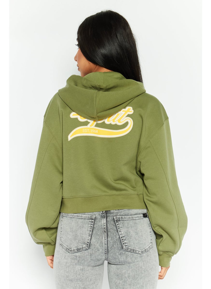 Women Embroidered Logo Long Sleeves Hooded Sweatshirt, Olive - pzsku/ZF678DF19E8C8A2DCD5A8Z/45/_/1737642224/73285b18-6143-4452-be92-fc344dd37036