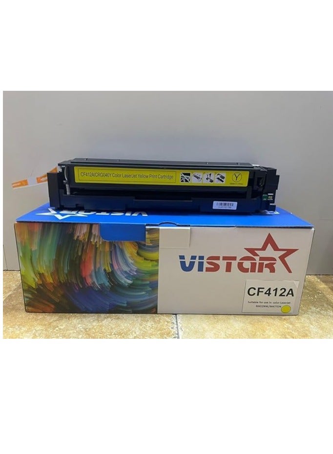 تونر فيستار 410A CF412A لطابعة HP LaserJet Pro، أصفر