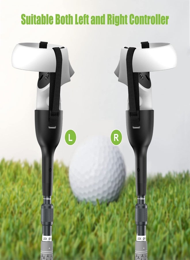 YOGES VR Golf Club Handle Compatible with Oculus Quest 2, Adjustable Length Virtual Reality Baseball Controller Attachment, Simulator Real Golf Game Grip for Golf+, Walkabout Mini Golf, Golf5eclub - Image 5