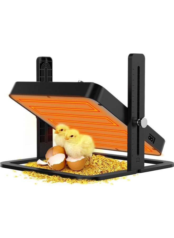 L&E Chick Heater Plate, Incubator for Chick, Chick Brooder Heater Plate With Easy Clean Plate 10" X 10", Rutin Chicken Brooder for 15 Chicks, Adjustable Height Brooder Heater 22 Watt  - Image 1