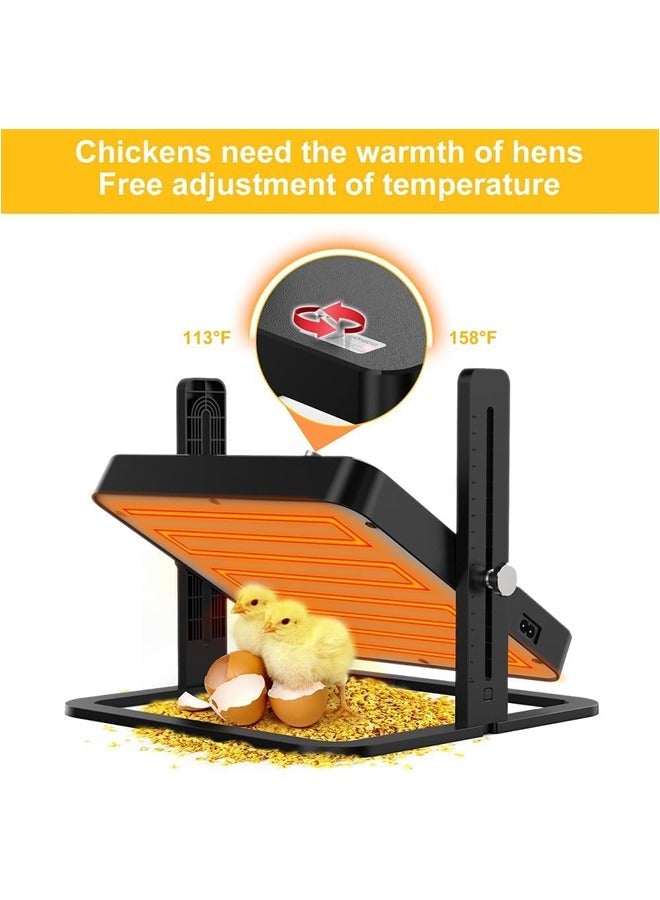L&E Chick Heater Plate, Incubator for Chick, Chick Brooder Heater Plate With Easy Clean Plate 10" X 10", Rutin Chicken Brooder for 15 Chicks, Adjustable Height Brooder Heater 22 Watt  - Image 3