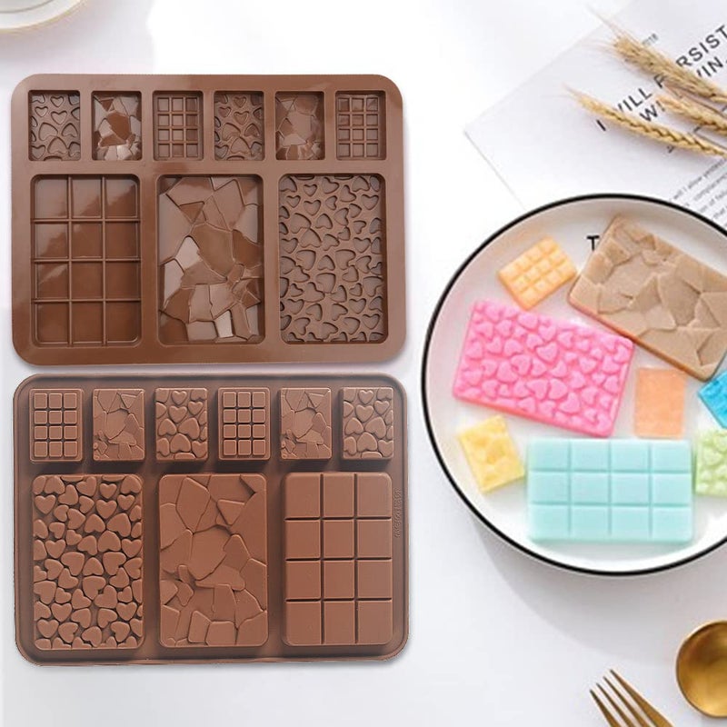 Cozihom Break Apart Silicone Chocolate Molds, Chocolate Bar Molds, Homemade Protein and Energy Bar Molds, 5 Packs - Image 5