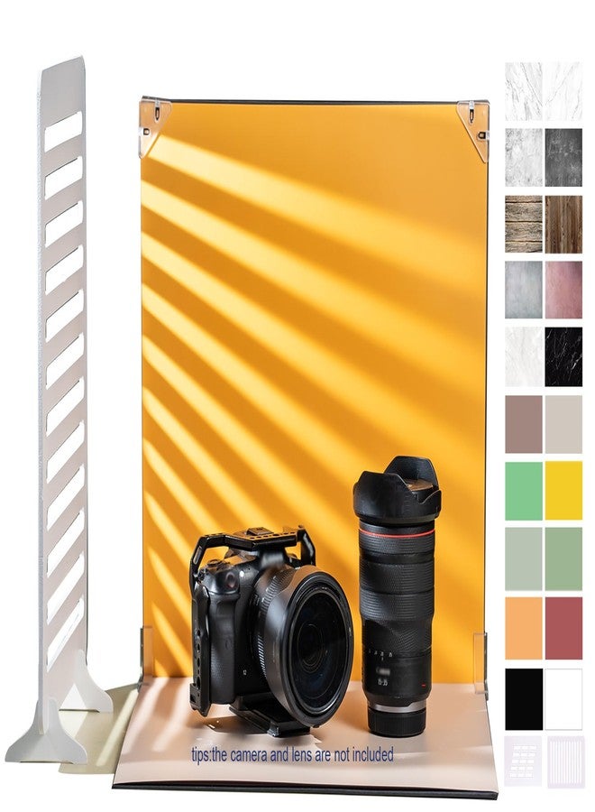 BYSTONE 10pcs/20pattern Small Product Photography Backdrops Kit Photo Background Food Photoshoot Backdrop Board with with Shadow Props(Upgrade Medium-Sized:15.7"x16.5") - Image 1