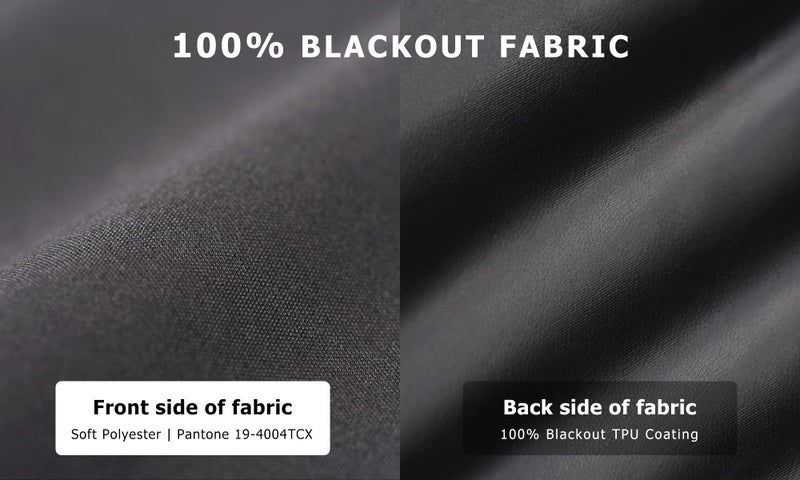 LazBlinds ستائر رول بلاك آوت 100% من لاز بليندز، بدون أدوات بدون حفر، ستائر بلاستيكية بدون حبال للنوافذ، عازلة حرارياً مع حماية من الأشعة فوق البنفسجية وخصوصية للنوافذ في غرفة النوم (36''W x 72''H، أسود) - Image 2