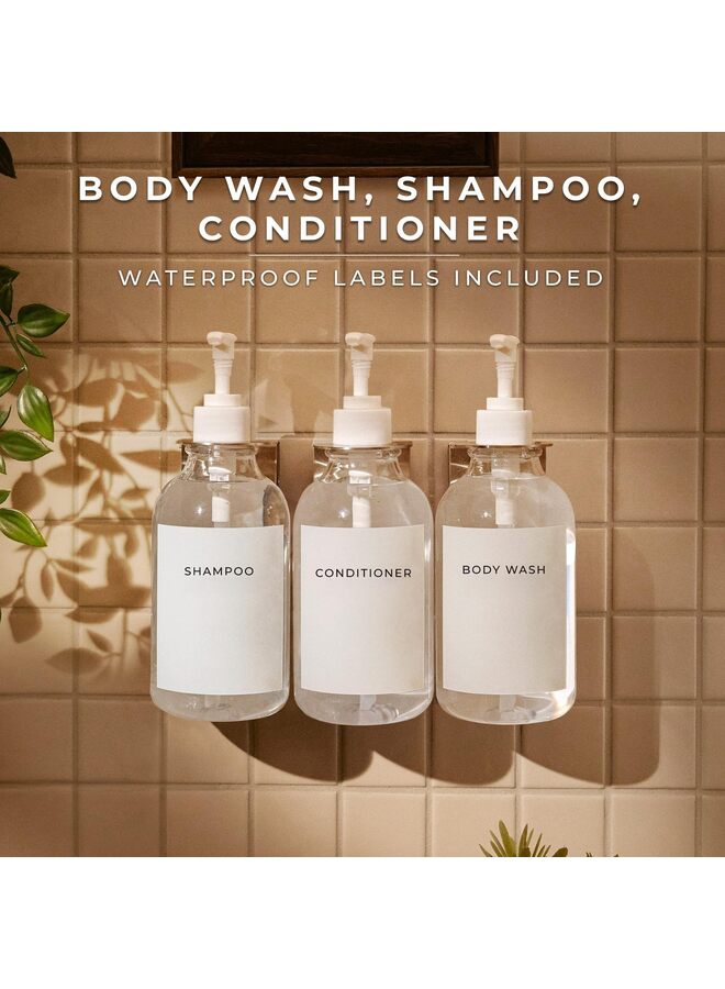 موزع شامبو وبلسم مع حامل حائط (أبيض) - Image 4