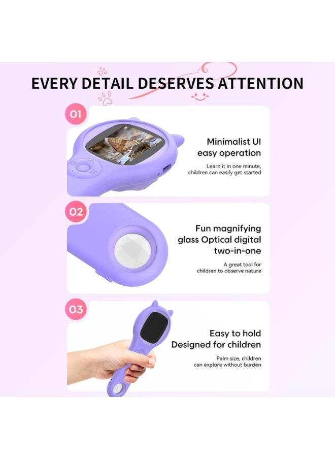 Ru syanl Microscope for Kids - Mini Pocket Handheld Microscope for Toddlers -Educational Science Kit Toys for Ramadan Birthday Gifts Toys for 3 4 5 6 7 8 9 10 Year Old Kids  - Image 5