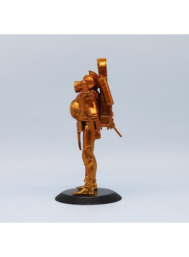 general Golden Clock Man Figure Articulated Transformable Clock Man Golden Clock King Figurine Display - Image 3