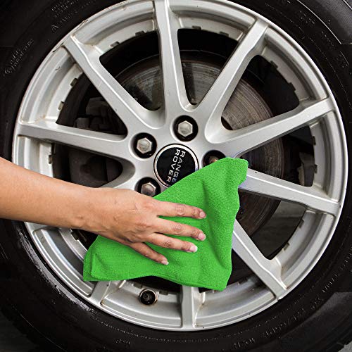 SOFTSPUN Microfiber Chenille & SingleSide Gloves 1700 GSM with Towel 340 GSM 3 Piece Combo Multicolour Multipurpose Super Absorbent and Perfect Wash Clean with LintScratch Free Car Dusting. - Image 3