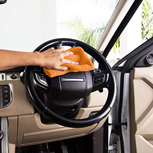 SOFTSPUN Microfiber Chenille & SingleSide Gloves 1700 GSM with Towel 340 GSM 3 Piece Combo Multicolour Multipurpose Super Absorbent and Perfect Wash Clean with LintScratch Free Car Dusting. - Image 2