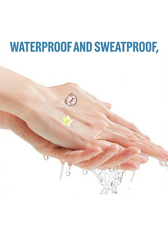 جي دي 12 ورقة من لصقات حب الشباب اللطيفة على شكل نجمة، أغطية ملونة من مادة الهيدروكولويد لحب الشباب للوجه، تمتص السوائل وتقلل الاحمرار للوجه والبشرة لتغطية حب الشباب والعيوب (240 لصقة) - Image 2