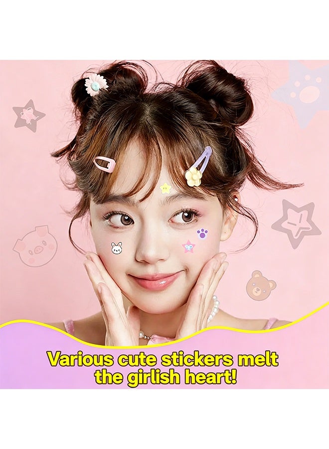 جي دي 12 ورقة من لصقات حب الشباب اللطيفة على شكل نجمة، أغطية ملونة من مادة الهيدروكولويد لحب الشباب للوجه، تمتص السوائل وتقلل الاحمرار للوجه والبشرة لتغطية حب الشباب والعيوب (240 لصقة) - Image 5