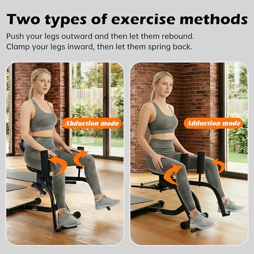 Leikefitness Hip Abductor and Thigh Exercise Machine, Compact Glute Trainer with Thickened Spring, Adjustable 360-Degree Leg Pads for Home Gym Workouts - Image 2