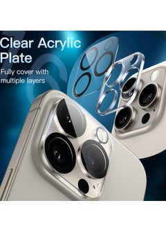 Faster Camera Lens Protector for iPhone 16 Pro 6.3-Inch and iPhone 16 Pro Max 6.9-Inch, Full Coverage 9H Tempered Glass Ring Cover, Matte Metal Plate, Case Friendly, 1-Pack (Black)  - Image 5