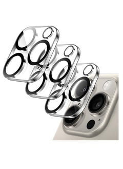 Faster Camera Lens Protector for iPhone 16 Pro 6.3-Inch and iPhone 16 Pro Max 6.9-Inch, Full Coverage 9H Tempered Glass Ring Cover, Matte Metal Plate, Case Friendly, 1-Pack (Black)  - Image 1
