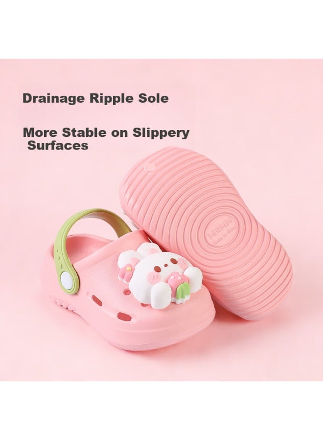 Tudouwu Kids Slippers Soft Sole Indoor Outdoor Non-slip Summer Sandals Boys Girls Baby Hole Shoes Rabbit Size 170 - Image 2