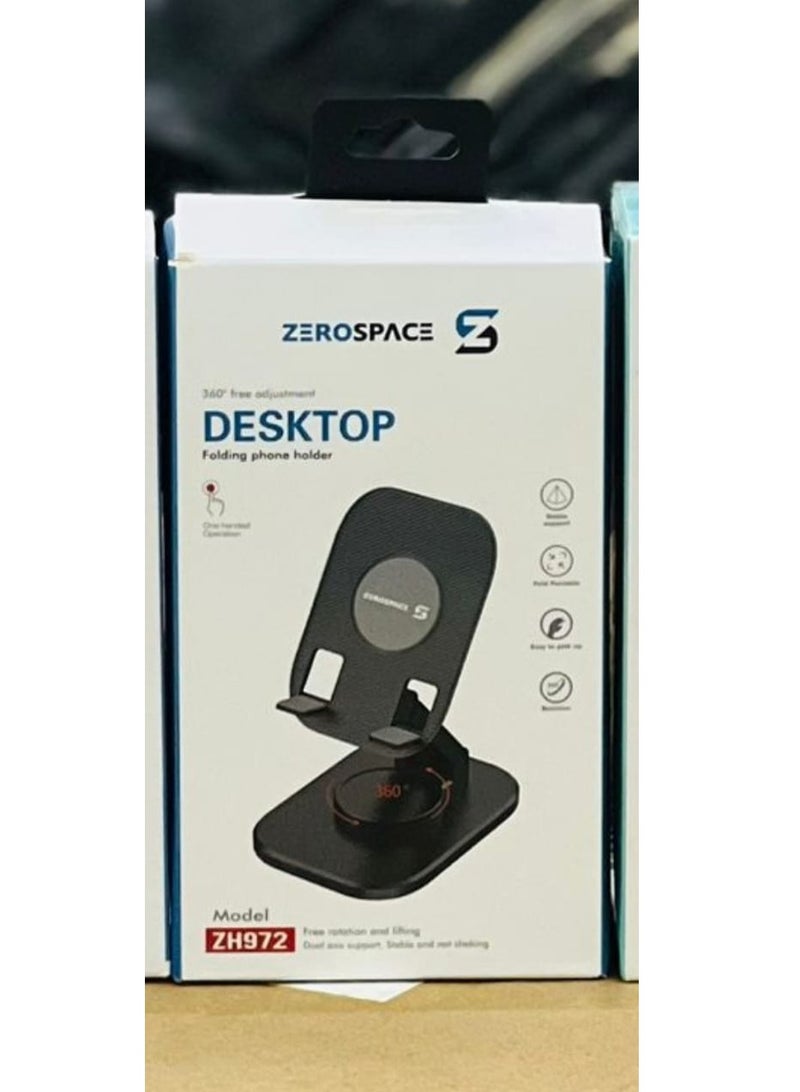 ZEROSPACE ZH972 Foldable Mobile Stand 360° Adjustable Mobile Holder for Desk & Office Use - Image 3