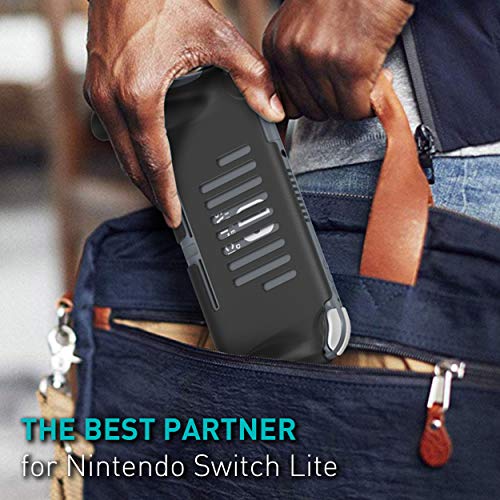 JUSPRO Grip for Nintendo Switch Lite, Ergonomic Comfort Handheld Protective Gaming Case Portable Cover Accessories Compatible with Nintendo Switch Lite - Image 5
