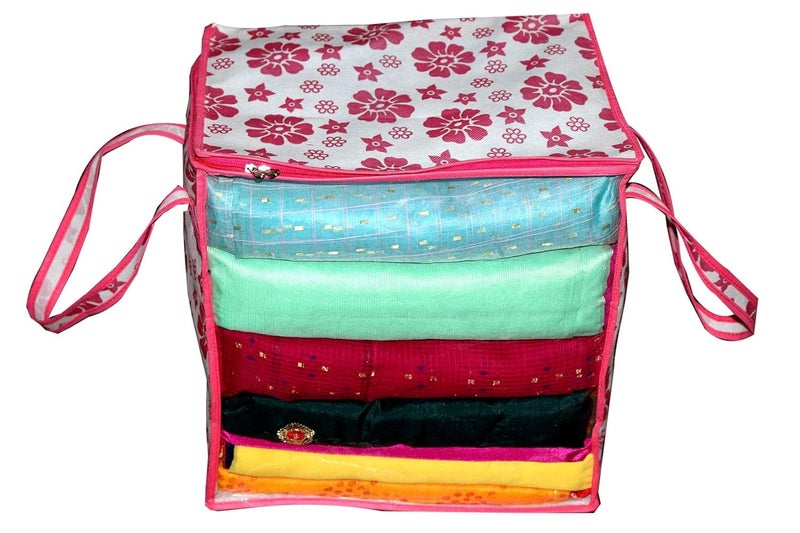 Garments Protector Saree coverClothes Storage Bag with Dust Protection Front Clear window Zip Closure for MultiPurpose Clothing Storage Bag Pack of 4 - Image 2