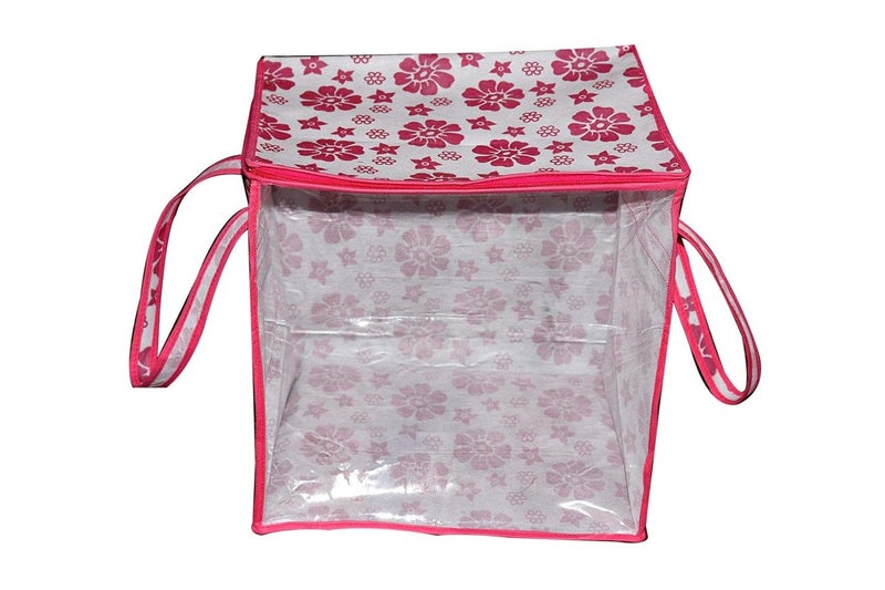 Garments Protector Saree coverClothes Storage Bag with Dust Protection Front Clear window Zip Closure for MultiPurpose Clothing Storage Bag Pack of 4 - Image 5