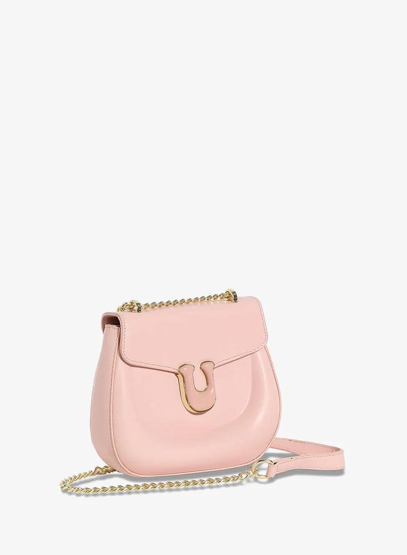 Haute Sauce Horseshoe Buckle Sling Bag - Blush Pink