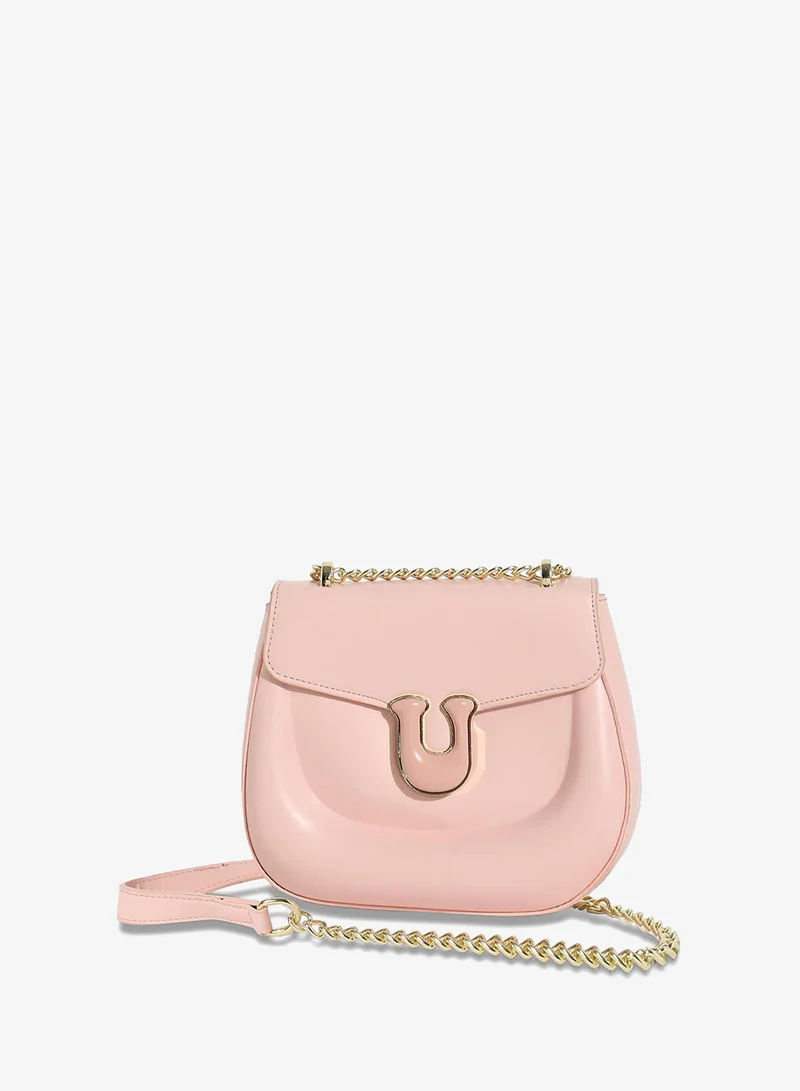 Haute Sauce Horseshoe Buckle Sling Bag - Blush Pink