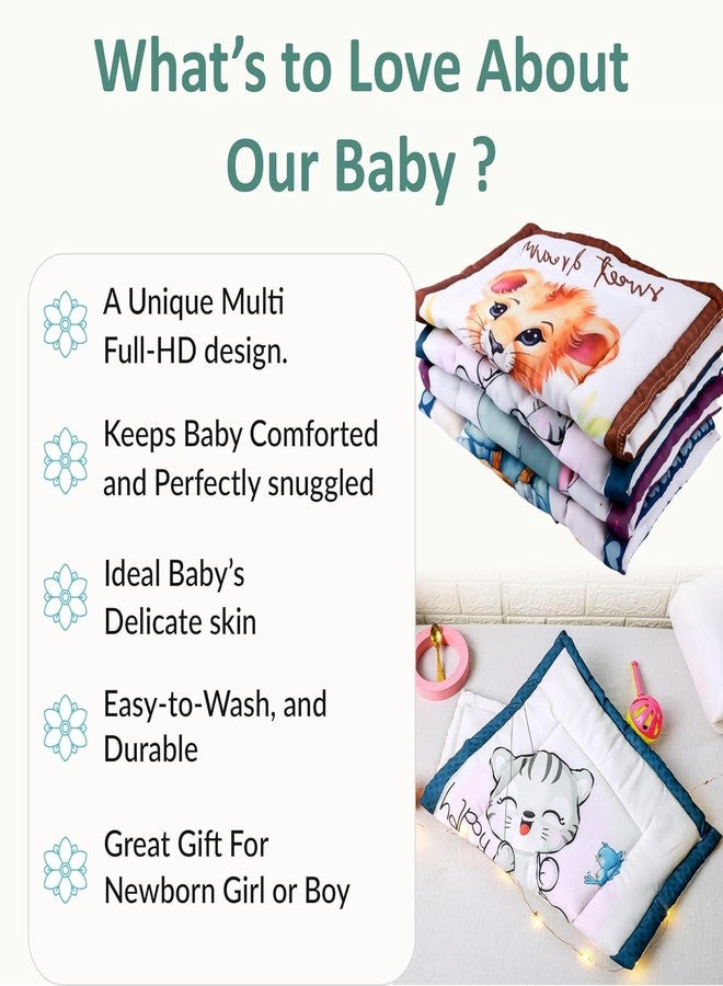 SANTALON New Born Godadi Combo Set Soft Cotton godi| Godari | Baby Bed Matress | Crib Sheet | Cartoon Mat Baby Godadi | Bedding Set | Pack of (3) - Image 4