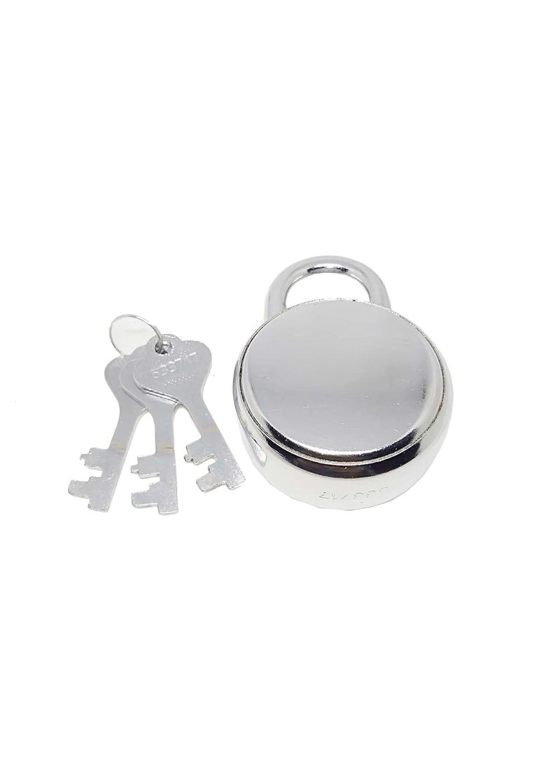 Unikkus Unikkus Set of 3 Lock and Keys for Home Door Room House Suitable for Medium Purpose Strong Keys HOMEPRODUCTS4ULock Size 50mm Hardened Shackle Padlock Brass Combination Made Locks  - Image 4