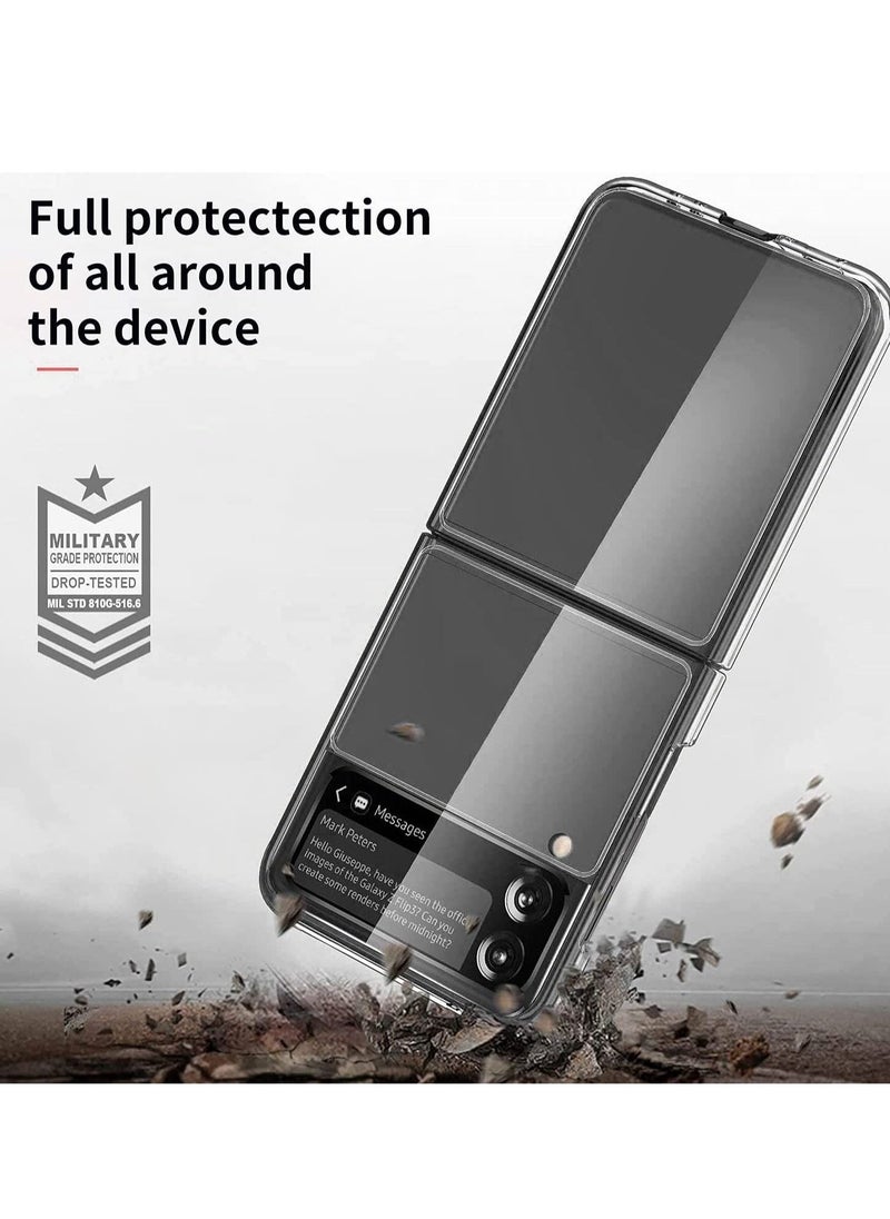 Raxoom Samsung Galaxy Z Flip 3 5G PC Anti-Scratch Shookproof Protection Cover for Samsung Galaxy Z Flip 3 5G, Transparent - Image 3