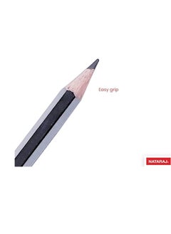 NATARAJ 12-Piece Silver HB Graphite Pencils With Rubber Tips  - Image 4