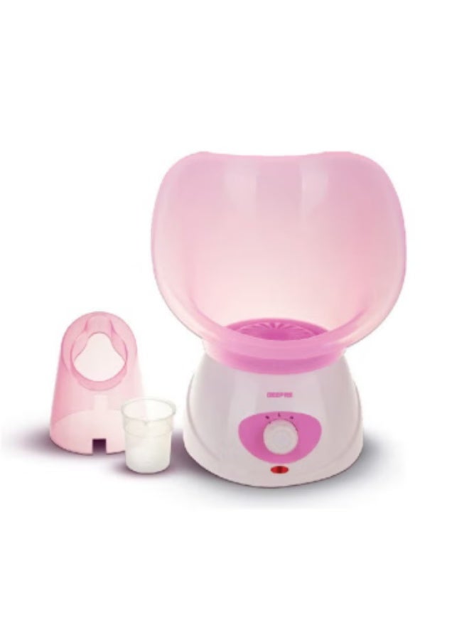 GEEPAS Facial Steamer, 40ml Capacity, 2 Speed, GFS8701, Includes 1pc Face Mask, Nose Mask, Measuring Cup, Steamer for Face, Nose, Cold, Etc Pink/White - Image 1