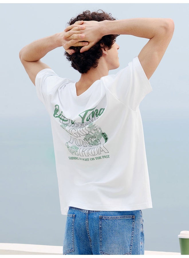 سيمير تيشيرت بطباعة أمامية وخلفية للرجال - Image 3