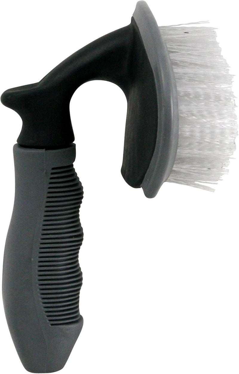 Carrand Contour Tire Brush with Handle - Black and White - Image 1