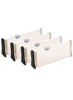 Drawer Dividers Organizer,Adjustable Separators,Dresser Drawer Organizers With Anti Scratch Foam Edges(Pack of 4)