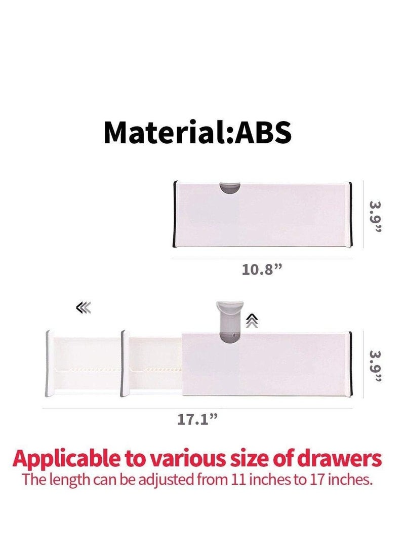 Joshberg - Drawer Dividers Organizer,Adjustable Separators,Dresser Drawer Organizers With Anti Scratch Foam Edges(Pack of 4) - Image 1