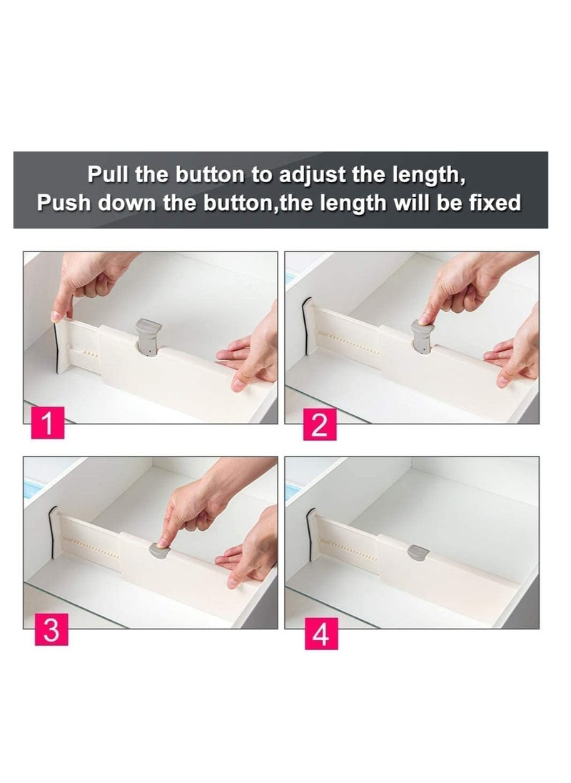 Joshberg - Drawer Dividers Organizer,Adjustable Separators,Dresser Drawer Organizers With Anti Scratch Foam Edges(Pack of 4) - Image 1