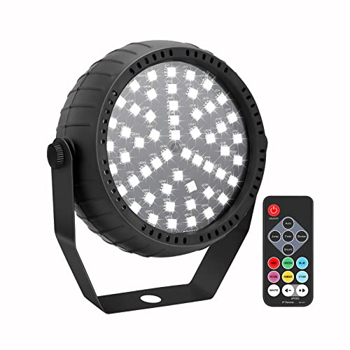 Telbum Strobe Lights, 54 Super-Bright RGB LEDs Mini Strobe Light for Parties, Halloween Strobe Lights with Remote Control, Sound Activated & Speed Control Plug-In Flash Light for Room DJ Stage Wedding - Image 1