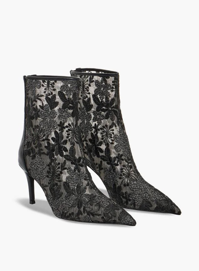 Celeste Women Lace Detail Ankle Boots