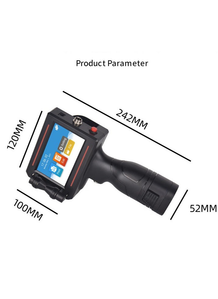 GearZone - （Not Including Ink Cartridge）600DPI Handheld Inkjet Printer Machine, Portable Handheld Printer for Text/Barcode/Logo/QRCode/Counter/Batch Number/Date Coder(Printing Height: 0.08-0.5Inch) - Image 1