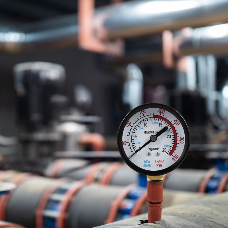 Industrial Air Pressure Gauge 0 25bar G1 4 Vertical Mount Plastic Meter For Air Compressor - Image 5