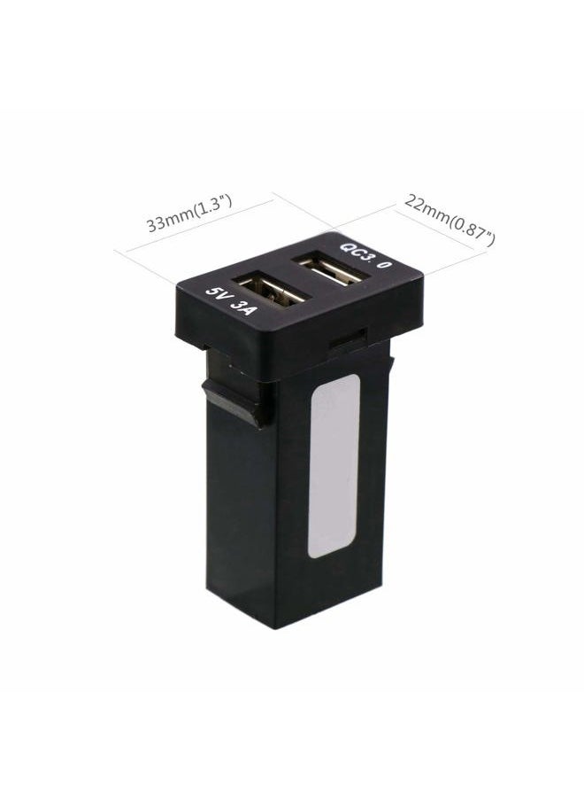 Timloon - QC3.0+5V 3A Dual USB Power Socket, Quick Charge Car Charger USB Adapter for Smart Phone PDA Android GPS Use for Toyota - Image 1