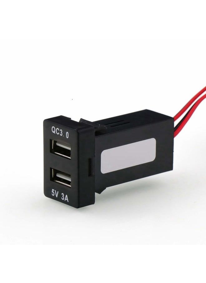 Timloon - QC3.0+5V 3A Dual USB Power Socket, Quick Charge Car Charger USB Adapter for Smart Phone PDA Android GPS Use for Toyota - Image 1